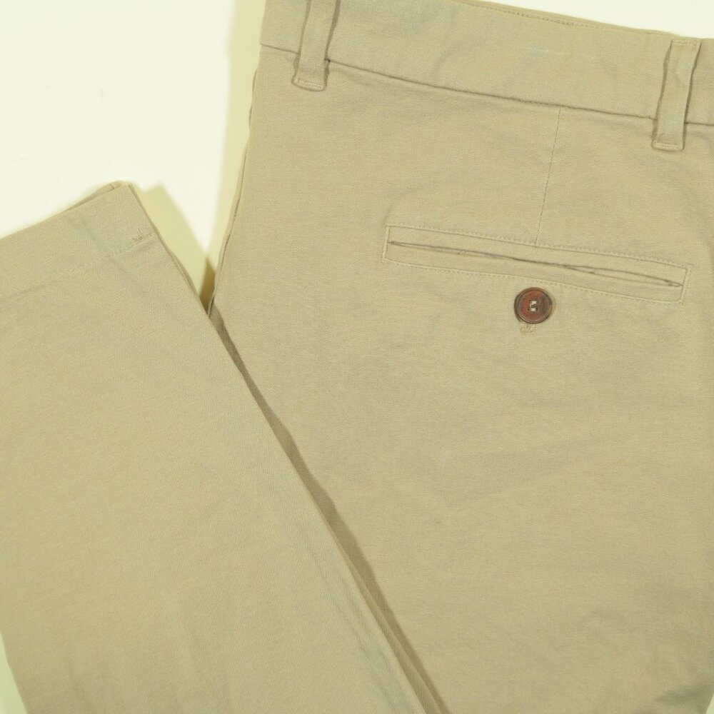 Tailored Athlete Athletic Fit Pants Mens 38 Dark Stone Cotton Stretch Chino